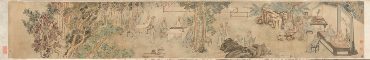 The Ninth Day Literary Gathering at Xingan Temporary Retreat by Fang Shishu (Chinese, 1693–1751) - Classic Art canvas print