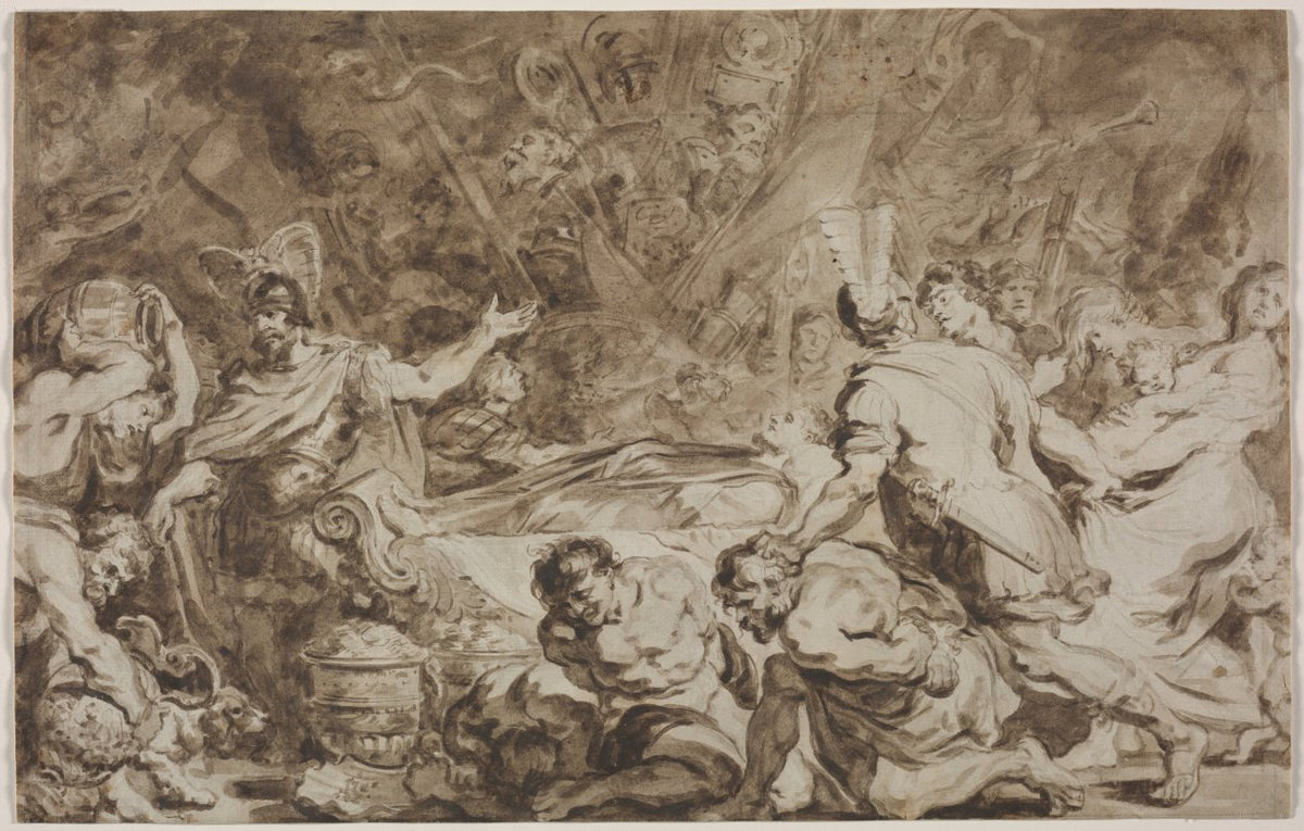 The Funeral of Decius Mus by Jean-Honoré Fragonard (French, 1732–1806) - Classic Painting canvas print