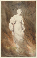 Lot's Wife by Alfred George Stevens (British, 1817–1875) - Classic Painting canvas print