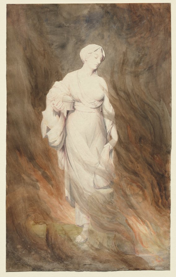 Lot's Wife by Alfred George Stevens (British, 1817–1875) - Classic Painting canvas print
