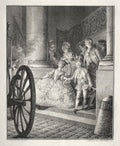 Rtif de la Bretonne  The Little Godparents by Jean-Michel the Younger Moreau (French, 1741–1814) - Classic Painting canvas print