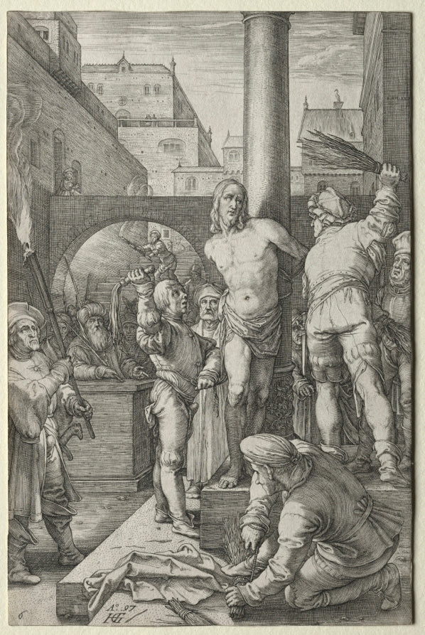 The Passion The Flagellation by Hendrick Goltzius (Dutch, 1558–1617) - Classic Painting canvas print