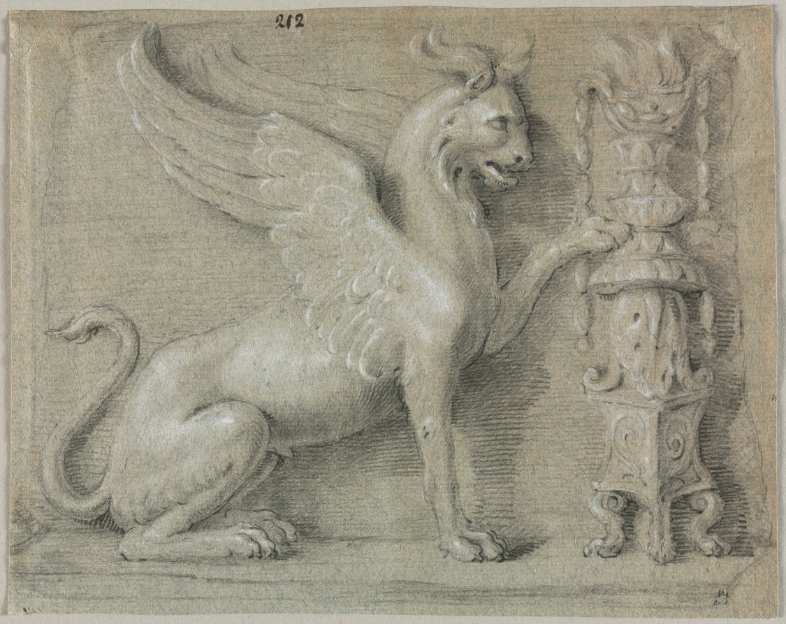 A Griffin Relief by Anonymous - Classic Painting canvas print