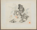 Album of Landscape Paintings Illustrating Old Poems Children Playing Blindman's Buff in a Garden by Hua Yan (Chinese, 1682–c. 1765) - Classic Art canvas print