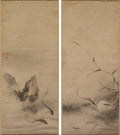 Fish and Rock Fish and Seaweed by Rinkyo (Japanese) - Classic Art canvas print