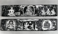 Pair of Hindu Manuscript Covers by  - Ink Painting canvas print