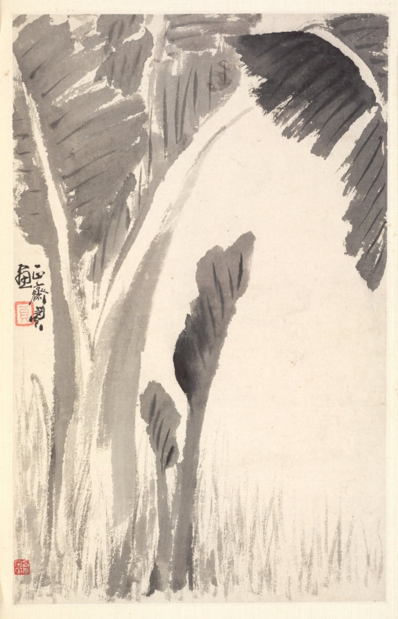 Banana Plants by Min Zhen (Chinese, 1730–after 1788) - Classic Art canvas print