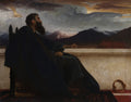 David  Oh, that I had wings like a Dove  For then would I fly away, and be at rest. Psalm 556 by Frederic Leighton (British, 1830–1896) - Classic Art canvas print