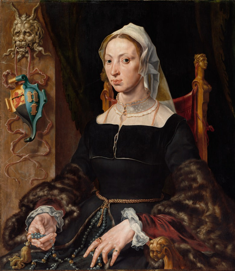 Portrait of Machtelt Suijs by Maerten van Heemskerck (Dutch, 1498–1574) - Classic Art canvas print