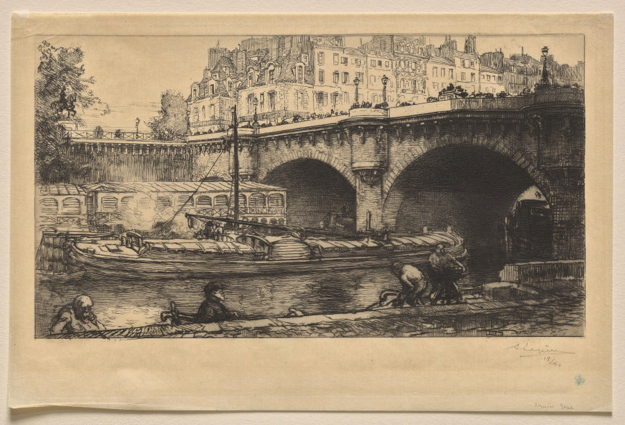 Le Pont Neuf by Auguste Louis Lepère (French, 1849–1918) - Classic Painting canvas print
