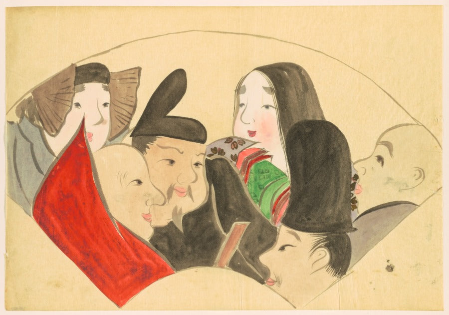 Flowers of a Hundred Worlds Momoyogusa Six Poetic Immortals Rokkasen by Kamisaka Sekka (Japanese, 1866–1942) - Classic Painting canvas print