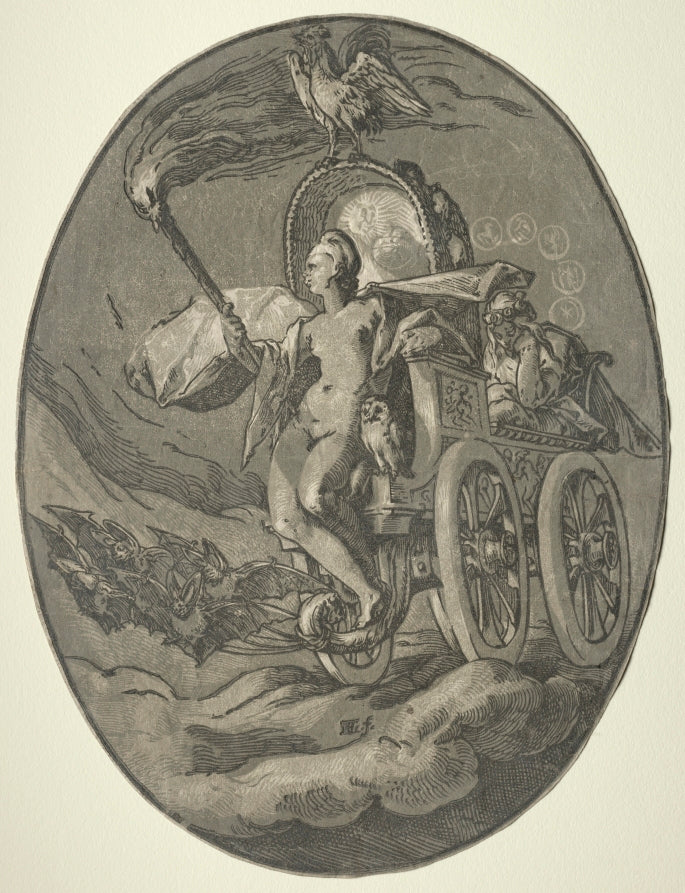 Seven Deities Nox Night by Hendrick Goltzius (Dutch, 1558–1617) - Classic Painting canvas print