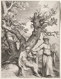 Ahijah and Jeroboam by Jan Saenredam (Dutch, 1565–1607) - Classic Painting canvas print