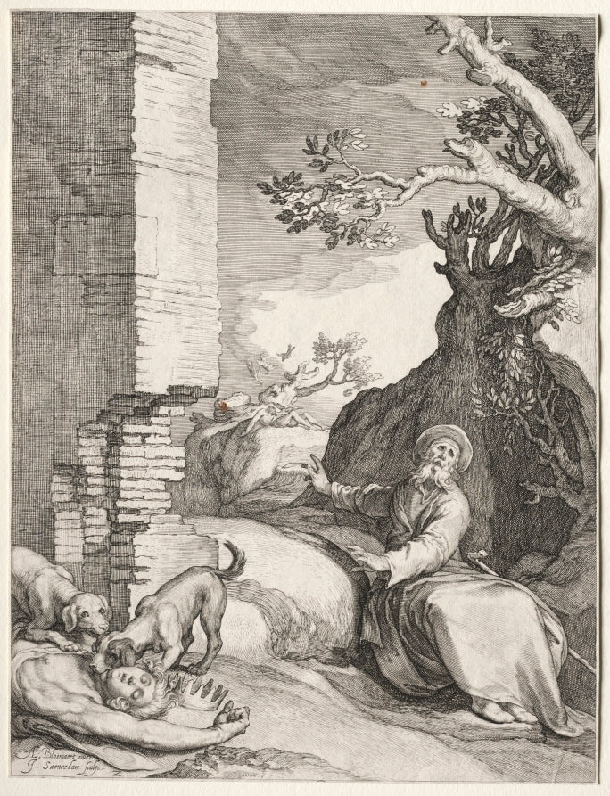 The Prediction of Ahijah by Jan Saenredam (Dutch, 1565–1607) - Classic Painting canvas print