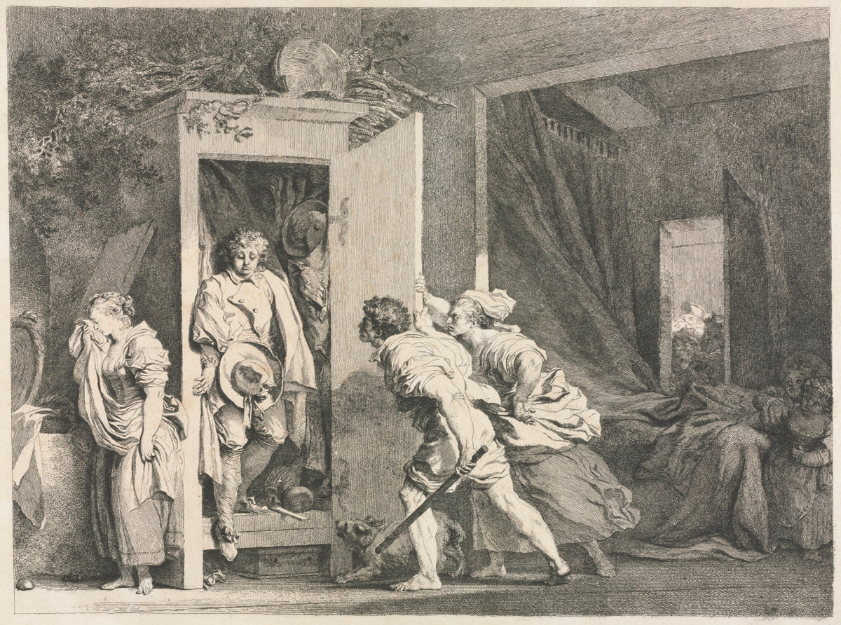The Cupboard by Jean-Honoré Fragonard (French, 1732–1806) - Classic Painting canvas print