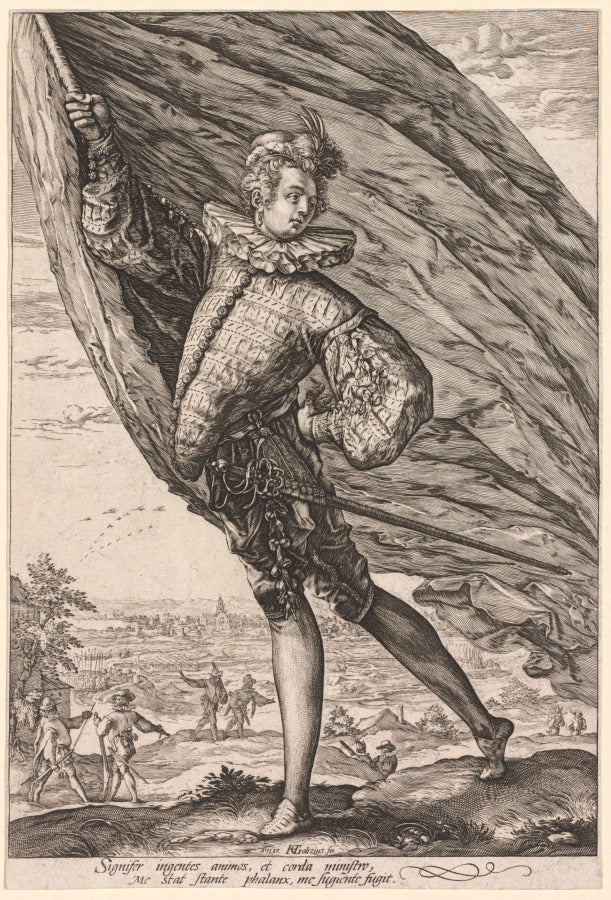 The Standard Bearer, Turned to Left by Hendrick Goltzius (Dutch, 1558–1617) - Classic Painting canvas print