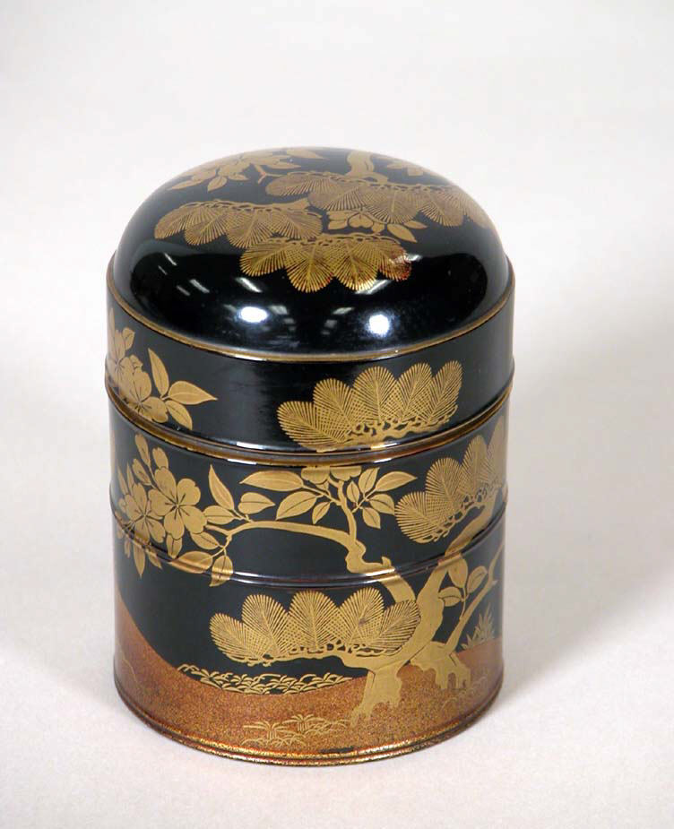 Lunchbox with Lid and Five silver Chopsticks and Rests by  - Classic Art canvas print
