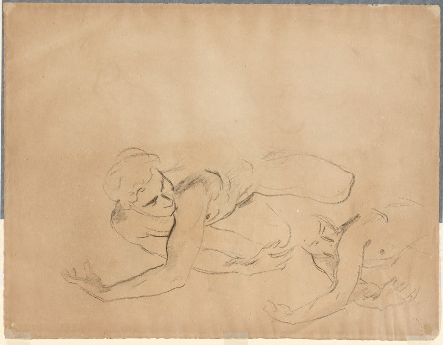 Studies of a Male Nude verso by John Singer Sargent (American, born Italy, 1856–1925) - Classic Painting canvas print