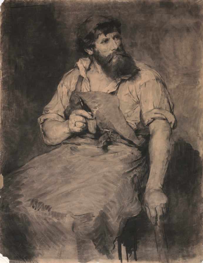 Smithy, study for Das Gericht by Samuel H. Crone (American, 1858–1913) - Classic Painting canvas print