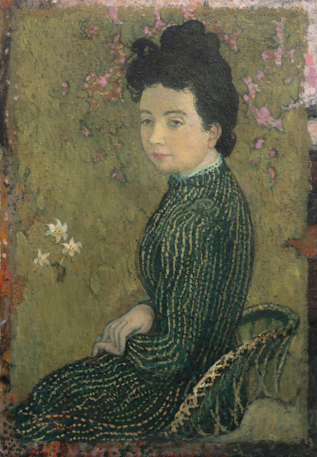 Eva Meurier in a Green Dress by Maurice Denis (French, 1870–1943) - Classic Art canvas print