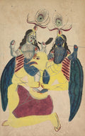 Garuda Carrying Balarama and Krishna verso, from a Kalighat album by  - Classic Art canvas print
