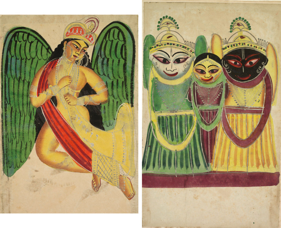 Winged Apsara with a Horn recto Jagannatha Trio verso by  - Classic Art canvas print