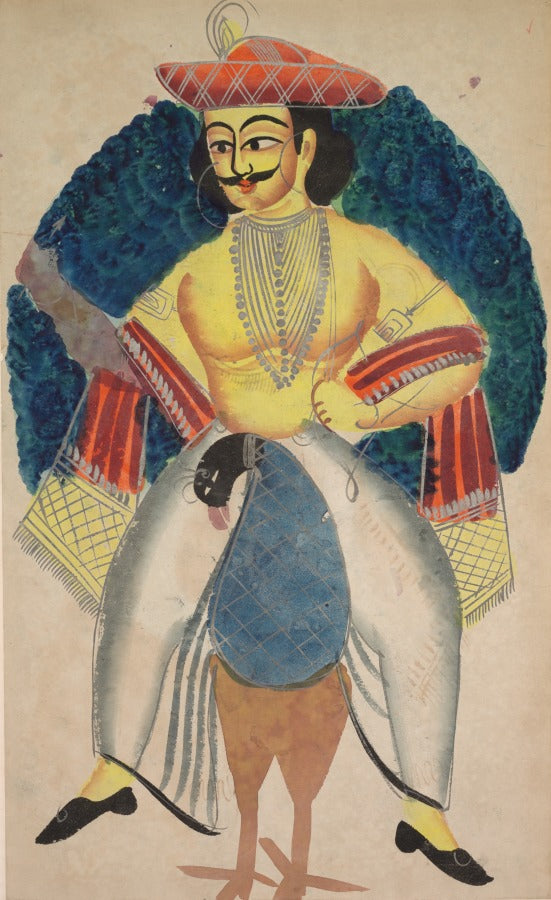 Kartikeya, from a Kalighat album by  - Classic Art canvas print