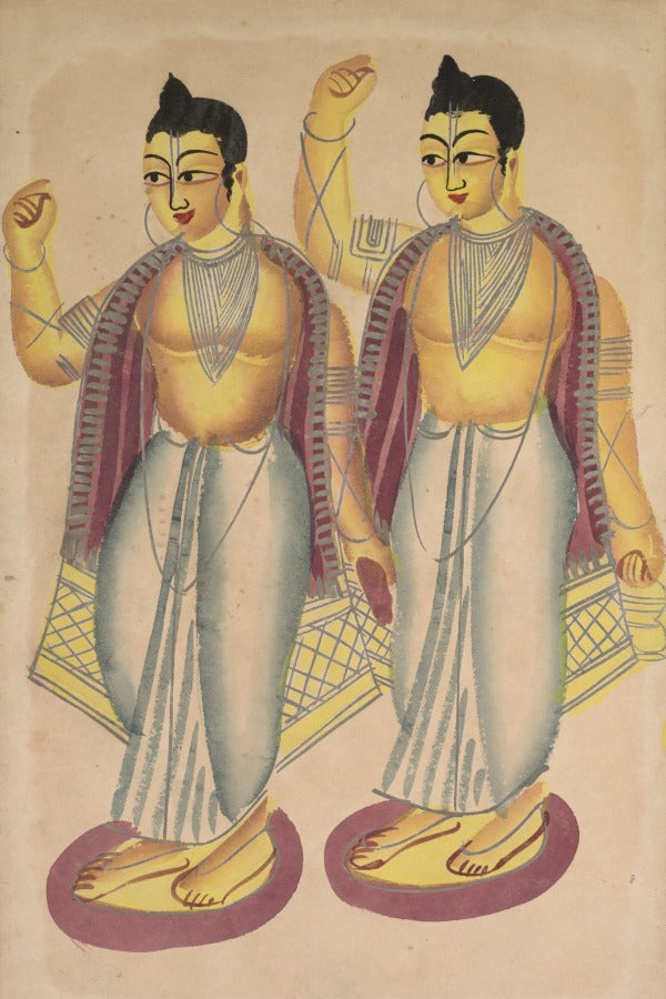 Nitai and Gaur by  - Classic Art canvas print