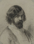 Portrait of Narcisse Virgile Diaz de la Pea by Jean-François Millet (French, 1814–1875) - Classic Painting canvas print