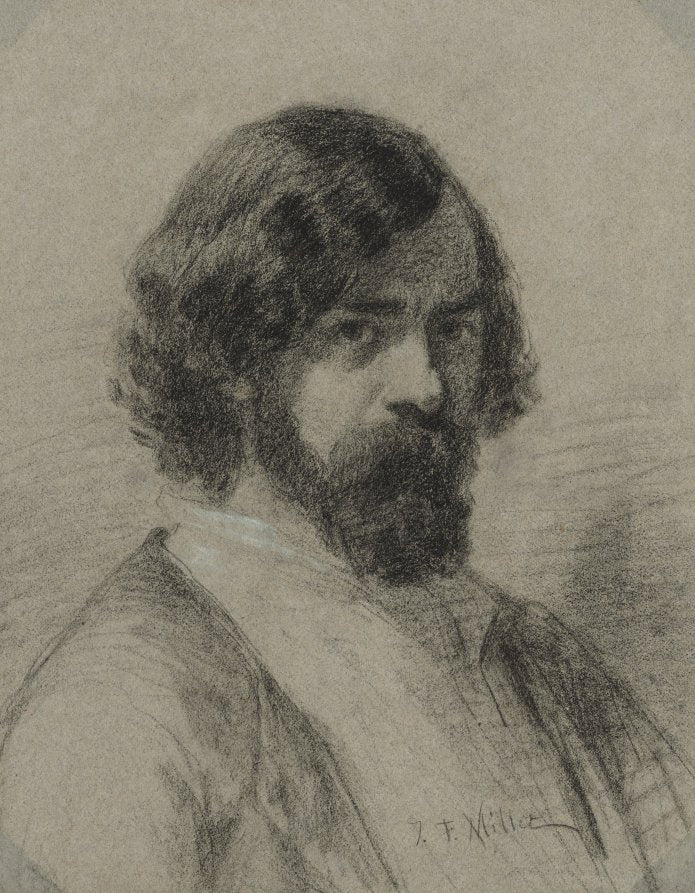 Portrait of Narcisse Virgile Diaz de la Pea by Jean-François Millet (French, 1814–1875) - Classic Painting canvas print