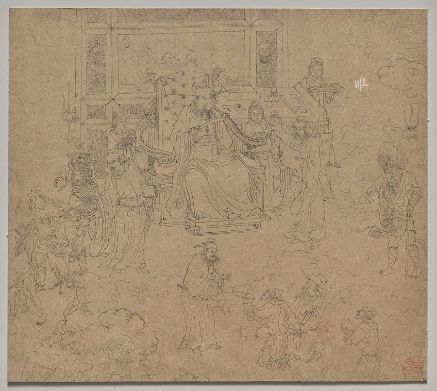 Album of Daoist and Buddhist Themes Kings of Hells Leaf 36 by  - Classic Art canvas print