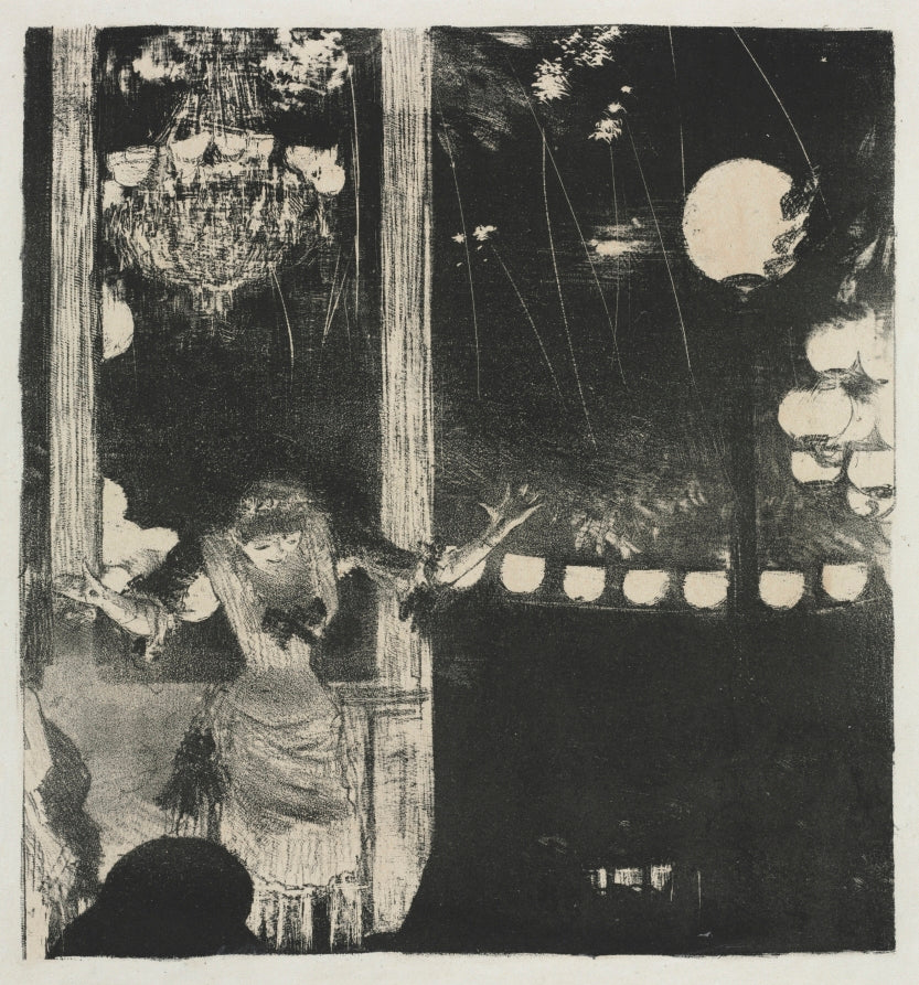 Mlle Bcat at the Caf des Ambassadeurs by Edgar Degas (French, 1834–1917) - Impressionist canvas print
