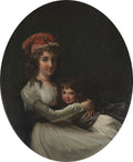 Portrait of a Mother and Daughter by Henri-Pierre Danloux (French, 1753–1809) - Classic Art canvas print