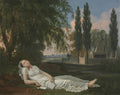 Woman Sleeping in a Landscape with a Letter by Bernard Gaillot (French, 1780–1847) - Classic Art canvas print