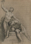 Two Male Nudes by Louis de Boullogne (French, 1654–1733) - Classic Painting canvas print
