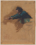 Young Man Leaning Forward with Outstretched Arms Study for Soldiers Distributing Bread to the Poor by Isidore Pils (French, 1813/15–1875) - Classic Painting canvas print