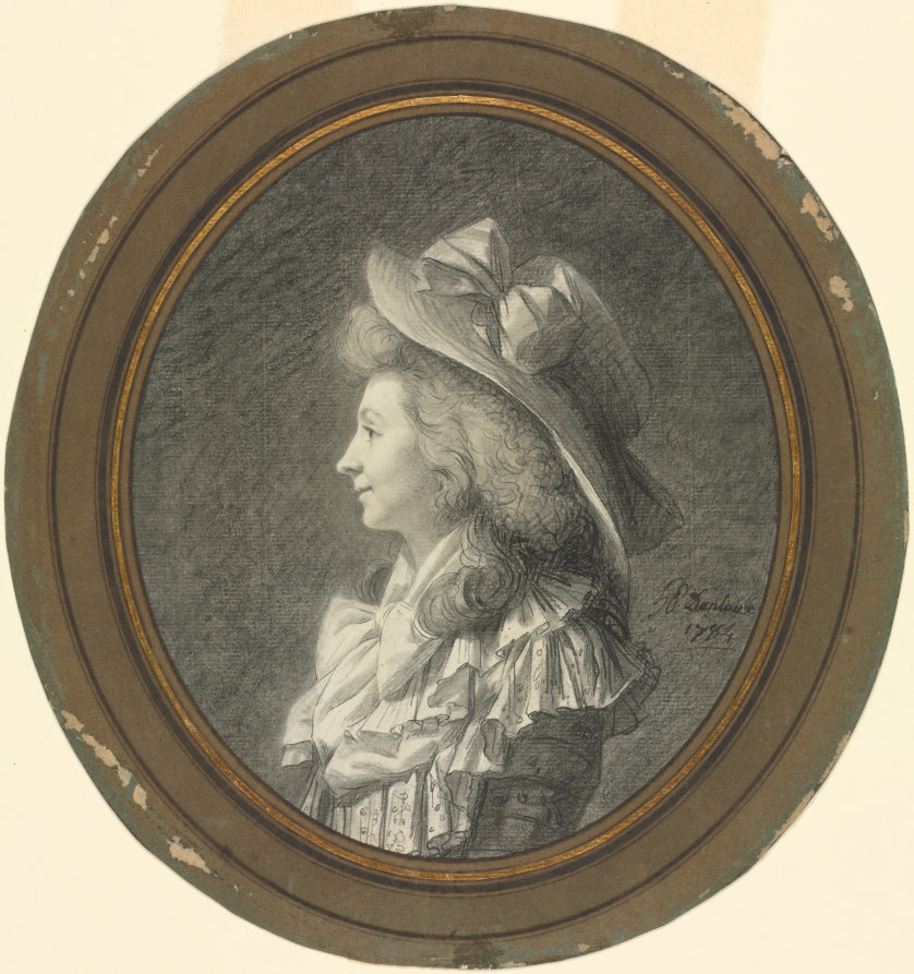 Woman in Profile, Turned to the Left by Henri-Pierre Danloux (French, 1753–1809) - Classic Painting canvas print