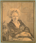 Seated Woman with a Cat by Jean-Michel the Younger Moreau (French, 1741–1814) - Classic Painting canvas print