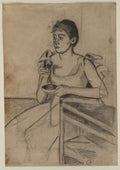 After-Dinner Coffee recto by Mary Cassatt (American, 1844–1926) - Classic Painting canvas print