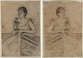 After-Dinner Coffee recto After-Dinner Coffee verso by Mary Cassatt (American, 1844–1926) - Classic Painting canvas print