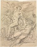 Orpheus and Eurydice recto by Jean-Honoré Fragonard (French, 1732–1806) - Classic Painting canvas print