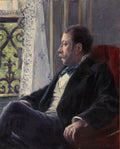 Portrait of a Man by Gustave Caillebotte (French, 1848–1894) - Impressionist canvas print