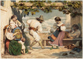 La Saltarelle by Dominque Louis Papety (French, 1815–1849) - Classic Painting canvas print