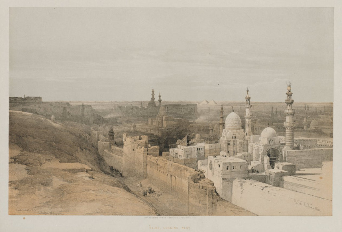 Egypt and Nubia, Volume III, No. 26, Cairo, Looking West by Louis Haghe (British, 1806–1885) - Classic Painting canvas print