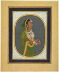 Court Lady Pouring Wine recto by Muhammad Rizavi Hindi (Indian, active mid-1700s) - Classic Art canvas print