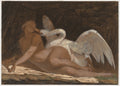 Leda and the Swan by Adolphe Yvon (French, 1817–1893) - Classic Painting canvas print