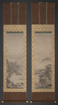 Landscapes with Figures by Shūgetsu Tōkan (Japanese, 1440?–1529) - Classic Art canvas print