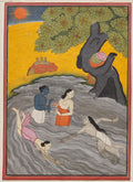Krishna Playing with the Gopis in the Yamuna by  - Classic Art canvas print