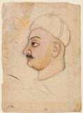 Drawing of a Mans Head with an Unusual Turban by  - Classic Art canvas print