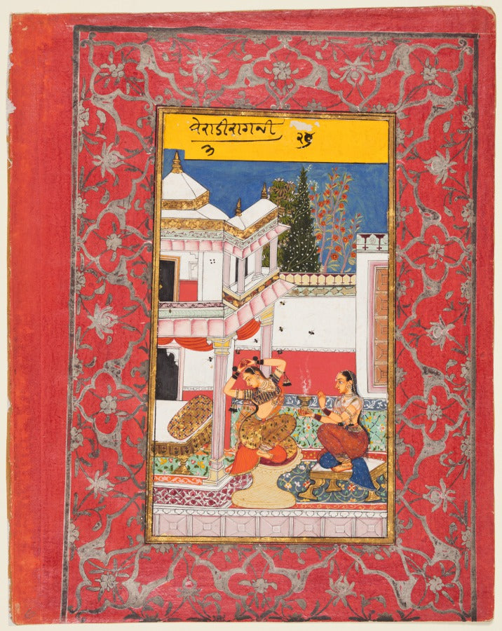 Woman Longing for Her Lover Verati Ragini of Dipak, from a Ragamala by  - Classic Art canvas print